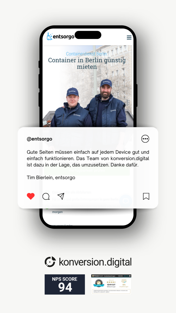 entsorgo Landingpage mobile entsorgo Landingpage mobile